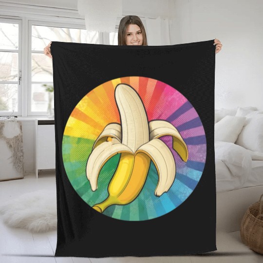 LGBTQ Banana Fleece Blankets