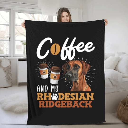 Rhodesian Ridgeback and Coffee Ridgeback Fleece Blankets