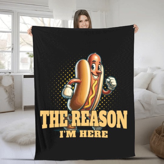 Reason I'm Here Retro Vintage Design 4th Of July Fleece Blankets