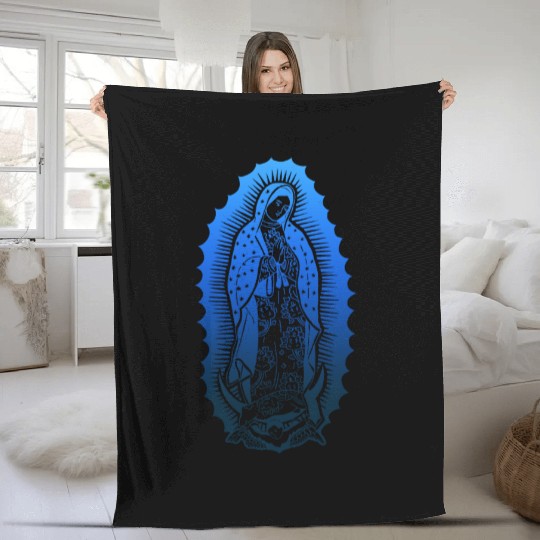 Virgin Mary jesus bible christian religion madona Fleece Blankets