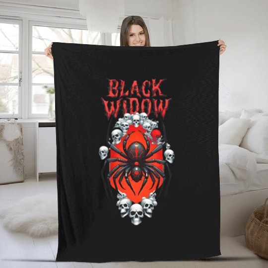 BLACK WIDOW Fleece Blankets