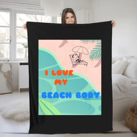 beach body Fleece Blankets