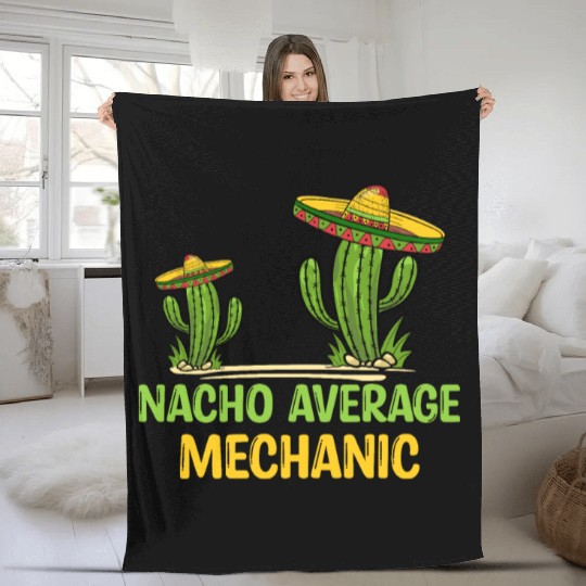 Nacho Average Mechanic Fleece Blankets