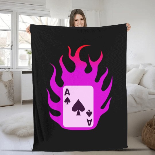 Flaming Card - X-men Fleece Blankets
