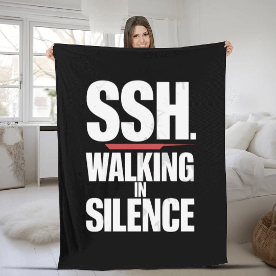 SSH. Silent Walking In Silence Serenity Fleece Blankets