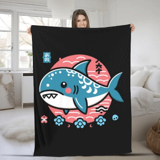 Sleek Shark Fleece Blankets