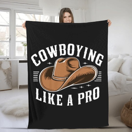 Cowboy Lifestyle Western Theme with Horses and Fleece Blankets