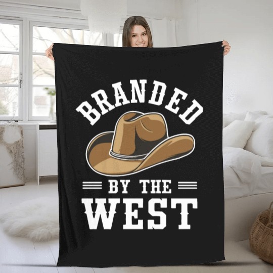 Cowboy Lifestyle Western Theme with Horses and Fleece Blankets