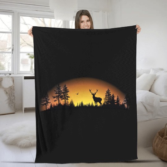 Sunset Wilderness Fleece Blankets