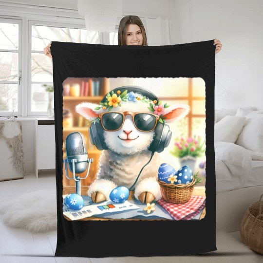 Easter Lamb Cozy Sunglasses Treats Fleece Blankets