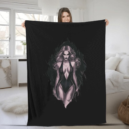 Mysterious Gothic Art Woman For a Gothic fan Fleece Blankets