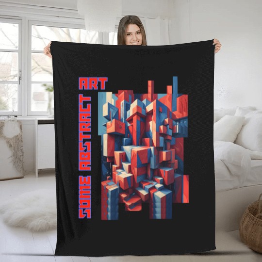 Abstract art Fleece Blankets
