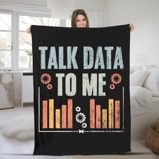 Talk Data To Me Retro Data Science Deep Learning Fleece Blankets