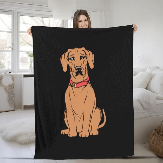 Dog Puppy Pet Rhodesian Ridgeback Fleece Blankets