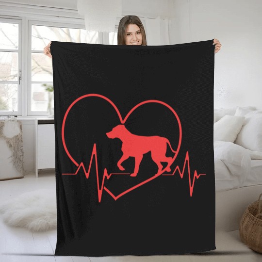 Puppy Heartbeat Rhodesian Ridgeback Dog Heart Beat Fleece Blankets