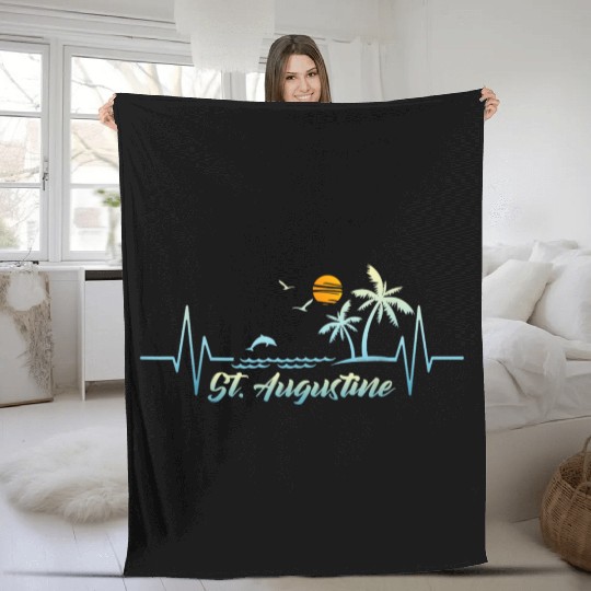 Augustine Florida Souvenir Spring Break Fleece Blankets