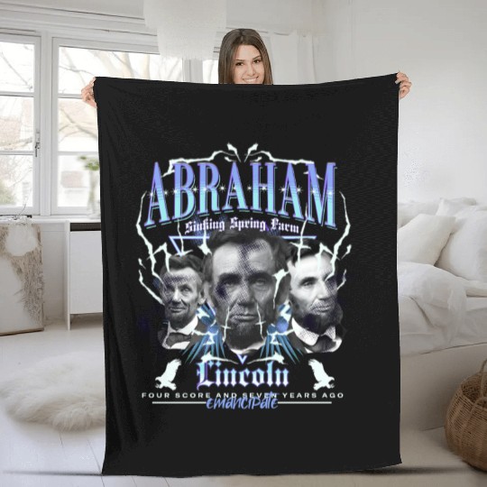 History Bootleg Abraham Lincoln Bootleg Retro Rap Fleece Blankets