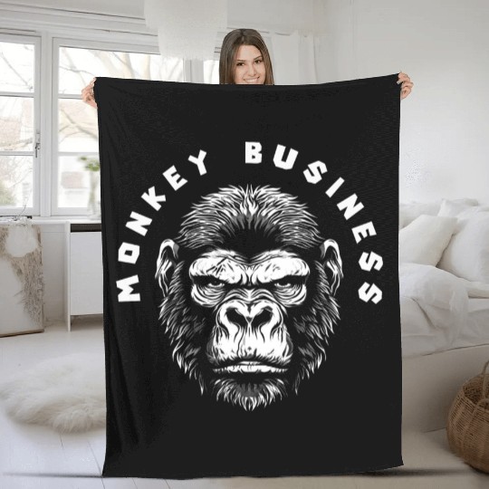 Monkey Business Gorilla Fleece Blankets