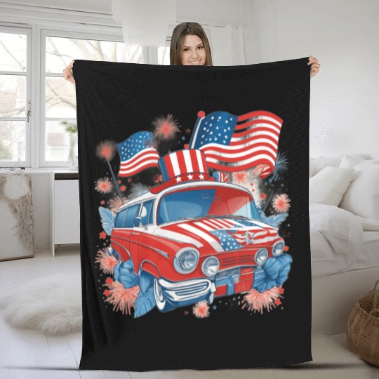 Land of the Free Fleece Blankets