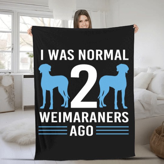 Weimaraner Dog Pun Pet Owner Funny Weimaraner Fleece Blankets