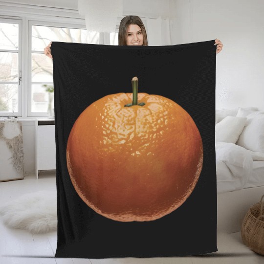 Orange Realistic Fleece Blankets