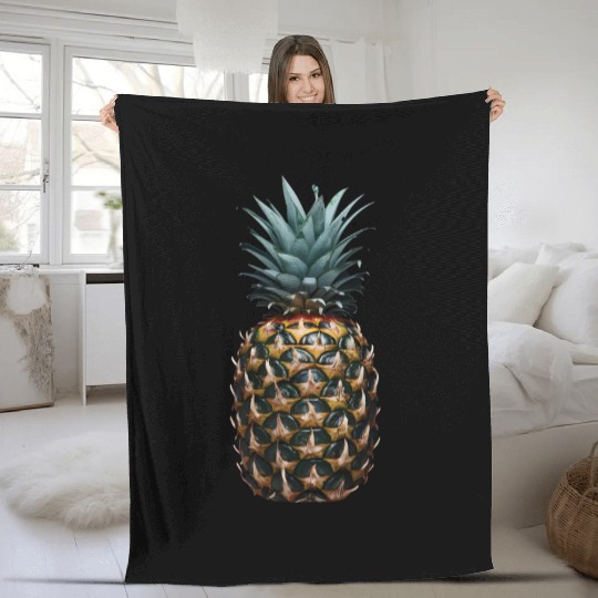 Pineapple Realistic Fleece Blankets