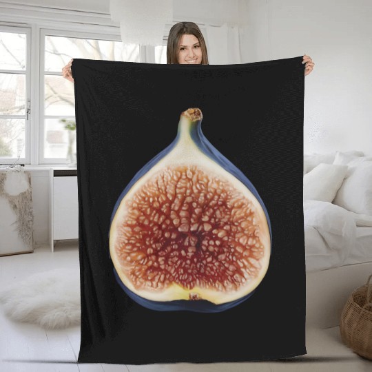 Fig Realistic Fleece Blankets