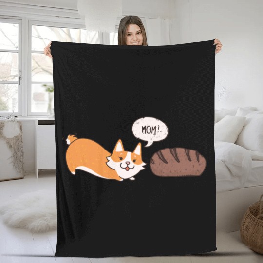 Cute loaf of bread Fleece Blankets