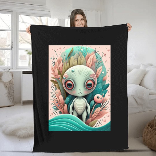 ETs in Eden No 24 Fleece Blankets