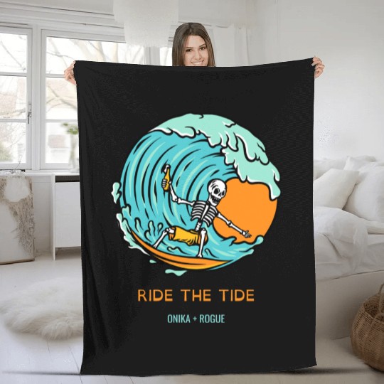 RIDE THE TIDE ONIKA + ROGUE Fleece Blankets