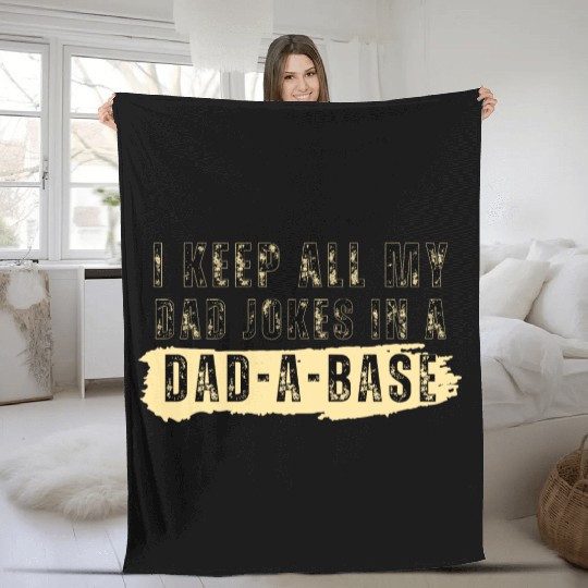 Funny dad jokes from son or daughter fathers day Fleece Blankets