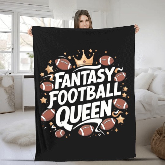 fantasy football queen 2024 Fleece Blankets