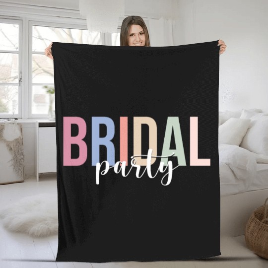 Bridal Party Bride Bachelorette Party Fleece Blankets