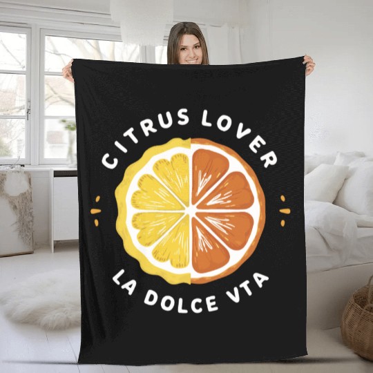 Citrus Lover la Dolce Vita Fleece Blankets