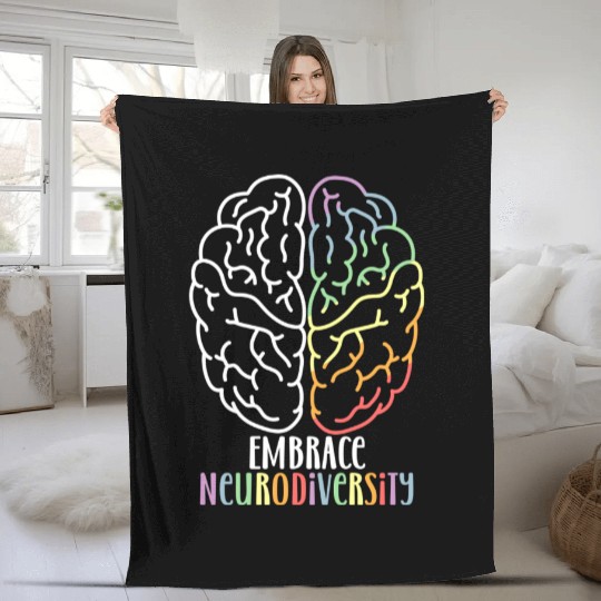 embrace neurodiversity Fleece Blankets