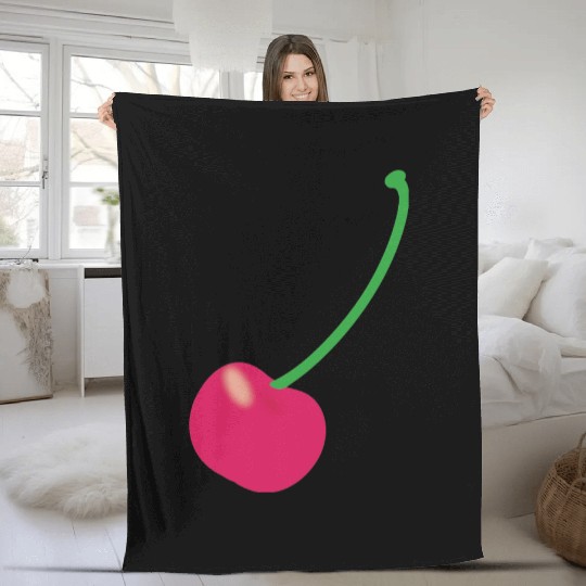 One cherry Fleece Blankets