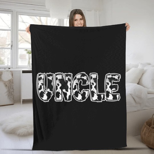 Uncle Cow Pattern Print Fleece Blankets