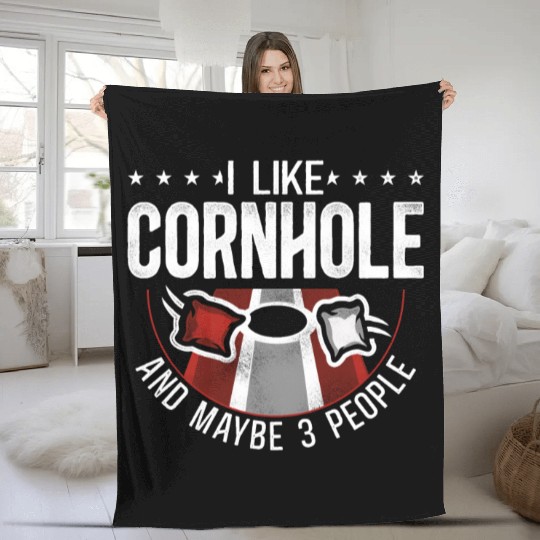 Cornhole Team Bean Bag Player Fleece Blankets