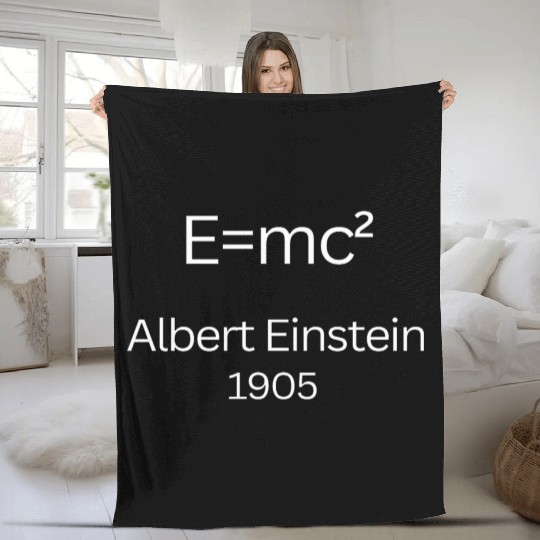 Math Geek: Wear an Iconic equation! Fleece Blankets