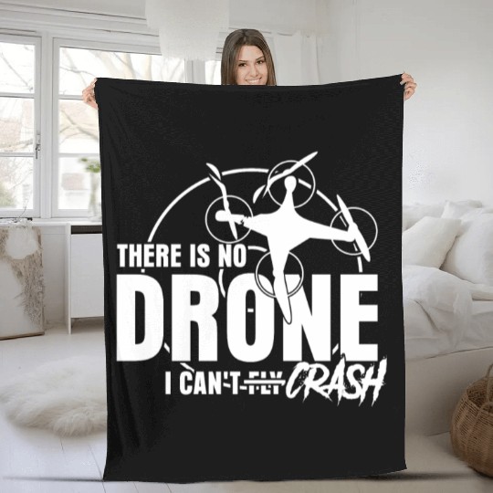 Drone Crash Quadrocopter FPV Drones Fleece Blankets