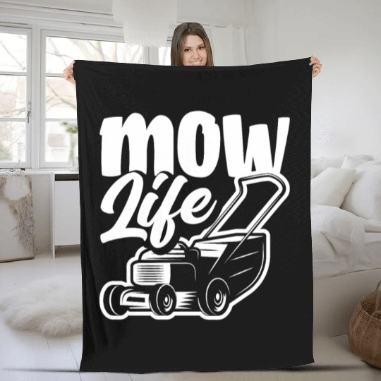 Landscaper Gardener Lawn Mowing Life Fleece Blankets