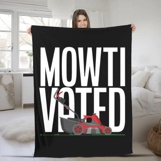 Landscaper Gardener Lawn Mowing Pun Fleece Blankets