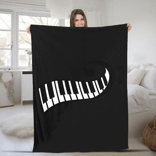 Keyboard Music Bass Note Piano Keys Party Design Fleece Blankets