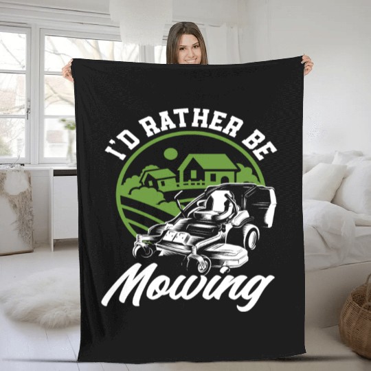 Landscaper Gardener Horticulture Lawn Mowing Fleece Blankets