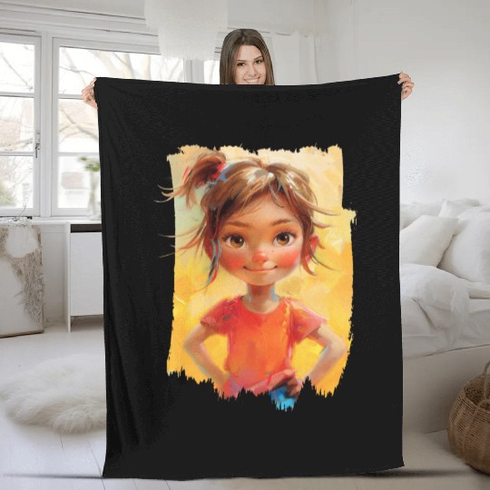 confidence with bold paint strokes and fearless Fleece Blankets