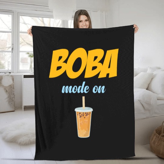 Boba Mode On Tea Lover Bubble Japan K-pop Korean Fleece Blankets