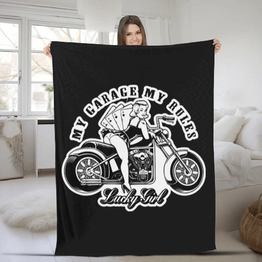 My Garage My Rules Pinup LIKE US ON FACEBOOK # Fleece Blankets