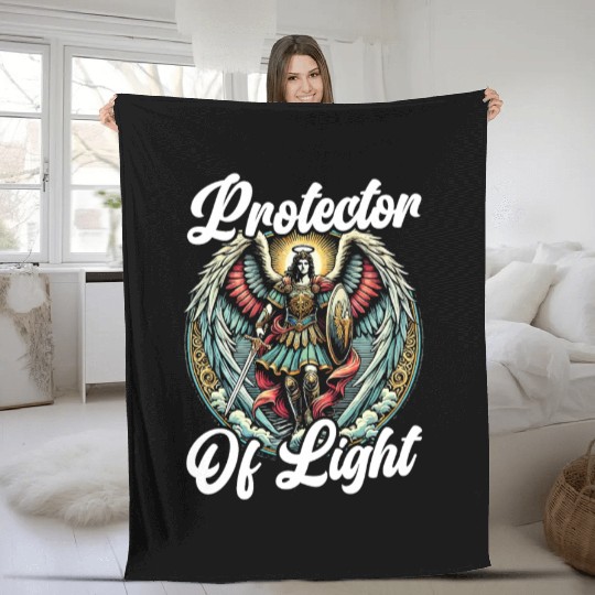 Archangel Michael Catholic Christianity Angel Fleece Blankets