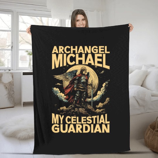 Archangel Michael Catholic Christianity Angel Fleece Blankets