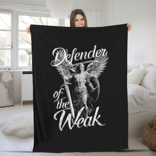 Archangel Michael Catholic Christianity Angel Fleece Blankets